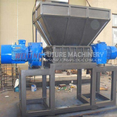 fine waste rubber shredder machine/wood chipper shredder machine/waste cable shredder machine twin-shaft shredder