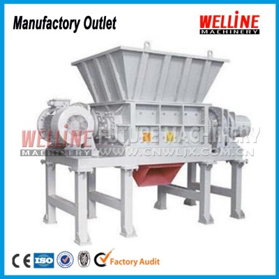 big capacity wide usage fleece composites film double shaft chipper shredder